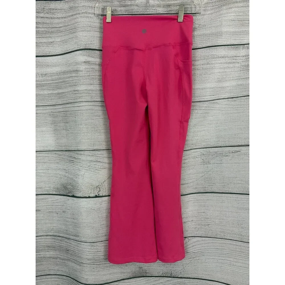 NWT Kids Baleaf Pink High-Waist Bootcut Yoga Pants Size M